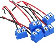 5pcs Car Headlight Socket Outlet Converter for Car Cigarette Lighter Splitter Flush Drywall Receptacle Mount Outlet Covers Decorative Headlight Wiring Harness Adapters Plastic