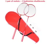 Professional Badminton Rackets Shuttlecocks and Carrying Bag Set Double Badminto