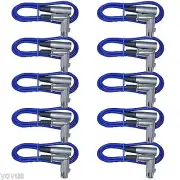 10pack Blue XLR MALE to Right Angle female 6ft mic microphone audio cables cord