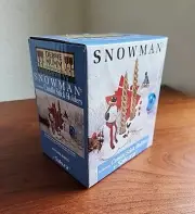 Debbie Mumm Snowman Earthenware Candle Stick Holders NIB Sakura