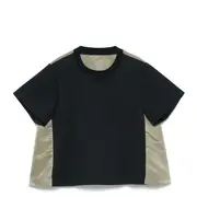 [sacai] Nylon Twill Mix Cotton Jersey Top