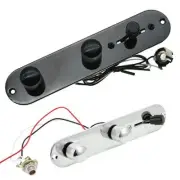 For Telecaster Control Plate Chrome Plated 3 Way Switch Knurled Dome Knobs