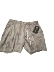 Mad Pelican Scratchy Palms Jeremiah's Trunk Shorts Mens Large Gray New W/ Tags