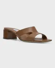 Jimmy Choo Women's Ellison Mule 45 Block Heel Slide Sandals Brown, 10D / 40, NEW