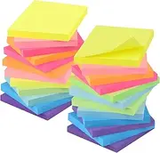 ZCZN 1920 Sheets Sticky Notes, 8 Vibrant Colours, 76 x 76 mm, 24 Pads, 80 Sheets/Pad