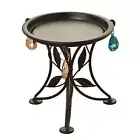 Indoor Plant Display Bedroom Stand Elegant Metal with Faux Pendants Round