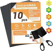 UnicornMAG Magnetic Sheets 21cm X 29.7cm 10 Pack - Flexible Magnet Sheets with Adhesive Backing for DIY Crafts and Photo Magnets