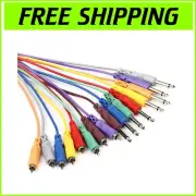 Professional 6.6' 8-Channel RCA Male to 1/4-Inch TS Snake Cable for Recording