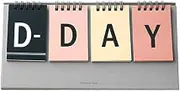 D-Day Perpetual Desk Calendar D-Day Count Down Flip Calendar Desktop Easel Calendar Spiral Bound Calendar Planner, Decorative Stickers Included, 9.84"X4.72" (Multi)