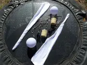 Poi Package, Fire and LED interchangeable with chains and socks