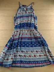Womens AEROPOSTALE Lorimer Paisley Flow Dress size M Blue