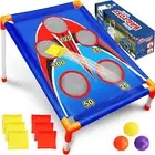 Kids Cornhole Bean Bag Toss Game Outdoor Fun Portable Set for Children
