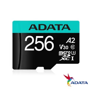 【ADATA 威剛】Premier Pro microSDXC UHS-I U3 A2 V30 256G記憶卡(附轉卡)