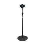 Audio2000'S AST4708 Black Round Base Tablet Rotating Floor Stand - NEW