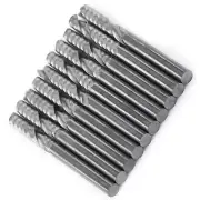 10pcs Single Flute End Mill CNC Bits With Cutting Edge For MDF Density Boa