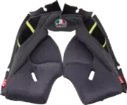 AGV 2018500056499S Pista GP RR Cheek Pads - Gray/Yellow - Small