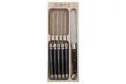 Andre Verdier Stainless Steel Table Knives - Black (Set of 6)