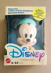 Disney Mickey Mouse Squeezies Baby Squeak Vinyl Toy Arco Mattel Vintage No. 8467