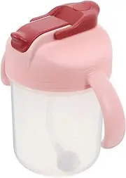 EXAOMBLE Elderly Sippy Cup with Handles Weighted Straw Cup for Hospital Use Antichoke Design for Safe Drinking for Bedridden Adults and Maternity Care