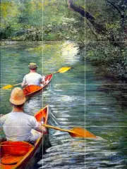 Art Gustave Caillebotte Candeling Mural Ceramic Backsplash Bath Tile #1246