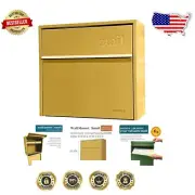 Alloy Steel Wall Mount Mailbox - Weather-Resistant, Anti-Theft Locking Feature
