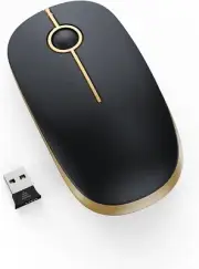 Jelly Comb Silent Wireless Mouse, 2.4G/Bluetooth Mouse with USB Receiver