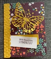 Stampin Up Butterfly Sympathy Card Kit-Set of 4