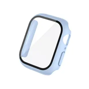 【General】Apple Watch 保護殼 SE2 / SE 簡約輕薄防撞防摔 鋼化玻璃二合一 手錶保護殼(晴空藍)