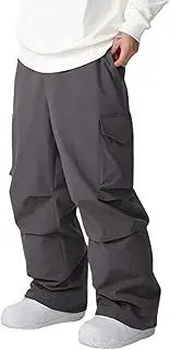 [xwxwseui] 3L Cargo Style Skiing Pants for Women Men Shell Snow Pants Waterproof Outdoor Snowboard Pant