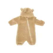 [MONCLER] MONCLER Teddy romper suit with hood Kids 1-3M 1-3M Beige