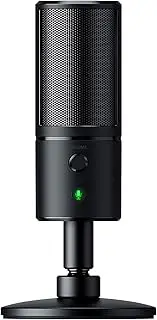 Razer RZ19-03060100-R3U1 Seiren Emote Streaming Microphone: 8-bit Emoticon LED Display, Stream Reactive Emoticons, Hypercardioid Condenser Mic, Built-in Shock Mount, Height & Angle Adjustable Stand, Classic Black