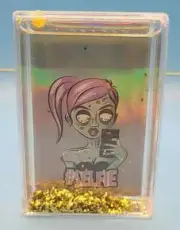 Zombie #SELFIE Mini Frame Gold Glitter Photo Cube Women Owned
