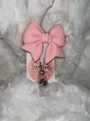 Nurse badge holder Reel Big Pink Bow Handmade