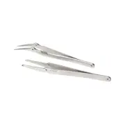 304 Stainless Steel 2 Pcs Tweezers Kit Electronics Circuit Board Repair Welding
