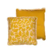 Canvas Club - Willow - 45x45cm Yellow Cushion with Insert