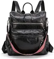 [Woodland Leathers] Anti-theft Back Pack Womans Ladies Backpacks Rucksack Bag For Women Shoulder convertible Backpack Handbags For Women with heavy duty zippers and waterproof lining