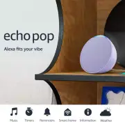 Echo Pop (Newest Model), Full Sound Compact Smart Speaker with Alexa, Lavender B