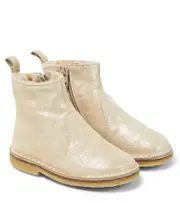 [PePe] PèPè Harley glittered suede ankle boots UK 11 metallic