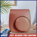 Instant Camera Bags PU Leather for Fujifilm Instax Mini 12/11/9/8 (Light Brown)