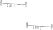 MAGICLULU Wall Mounted Towel Hook Space Hanger for Bathroom Kitchen and to Install Multi Scene Use with Hooks Finish