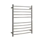 HOTWIRE Hotwire Heated Towel Rail - Curved Round Bar (H900mmxW700mm) with Timer - Brushed