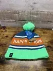 Brooks Running Pom Beanie Heritage Winter Hat Run Happy Green Ocean OSFM NEW