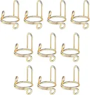 Amagogo 10 Pieces Fingernail Rings,Nail Rings for Acrylic Nails,Removable,Non Tarnish DIY Girl Size Adjustable Halal Nail Rings Set, gold