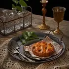 Handle Bread Trays Decorative Tray Retro Metal Plate Storage Bread Serving Tray