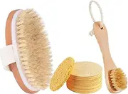 Face Brushes for Cleansing | Multipurpose Sisal Body Scrubber | Body Cleansing Brush, Skin Cleansing Brush Set for Home, Bathroom, Travel, Shower
