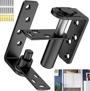 Cafe Door Hinges and Saloon Door Hinges, Swinging Door Hinge Self Closing for Louvre Doors,Swinging Doors, 304 Stainless Steel (1, Black)