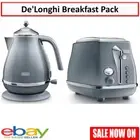De'Longhi Retro Breakfast Pack 1.7L Kettle & 2 Slice Toaster Wedding Anniversary