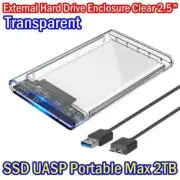 2.5 Inch External Drive Transparent USB 3.0 SATA HDD Enclosure Hard Disk Case