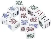 PHENOFICE 12pcs Poker Dice Game Supply Party Accessory Party Game Props Portable Poker Chips Acrylic Dice Party Supply Game Accessory Gathering Supplies Party Chips Interesting Dice Game