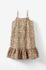 [Cotton On Kids] Cotton On Kids - Scarlette Denim Sleeveless Dress - Summer leopard 9-10 SUMMER LEOPARD